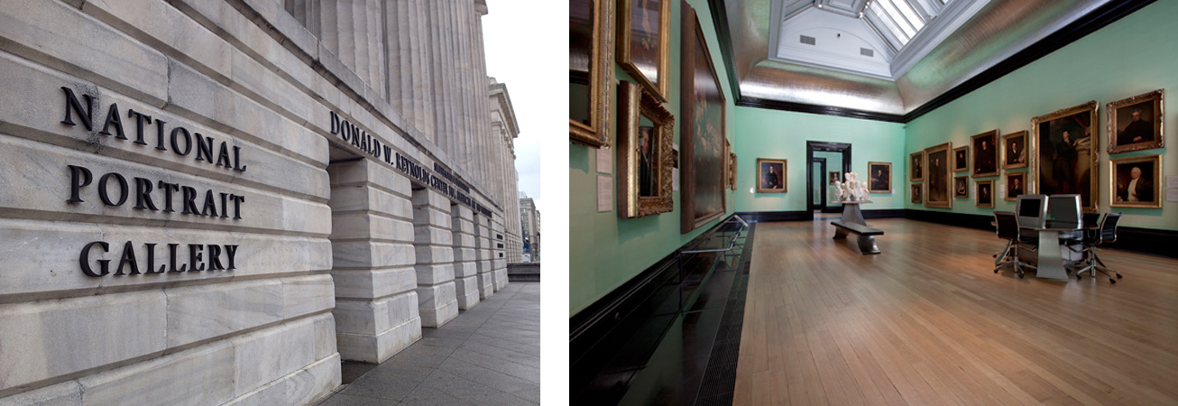 英國國家肖像館（左）以及其第20號室（右）