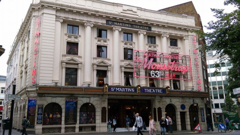 倫敦聖馬丁劇院正上演《捕鼠器》（攝影/焦元溥）