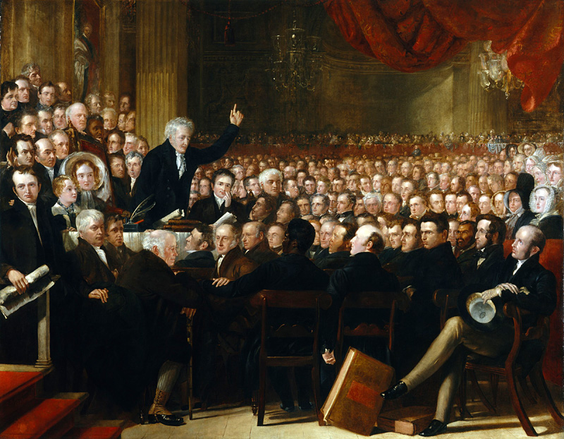 世界廢奴大會一景。班傑明・海頓繪於1840年