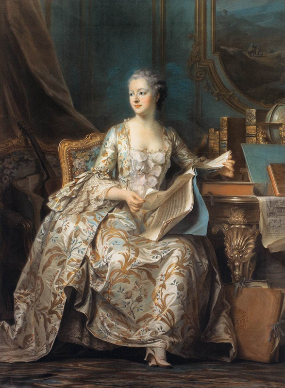 德‧拉圖爾1755年畫作《龐巴度夫人》