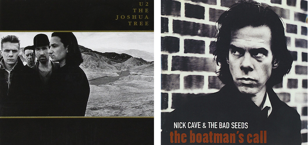 Anton Corbijn拍攝的專輯封面。（左）U2《The Joshua Tree》／（右）Nick Cave的《The Boatman＇s Call》