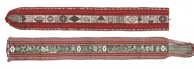 秘魯傳統織帶，上面的圖案分別代表12個月份（攝影/康雅筑）