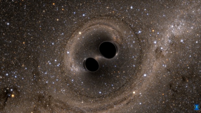 LIGO實驗室模擬兩個黑洞合併前景象
