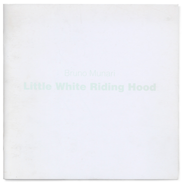 Little White Riding Hood書封。白色紙張上有白色的作者和書名。