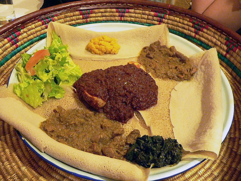 衣索比亞傳統食物（圖片來源 / wiki）