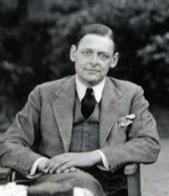 躺槍的艾略特（T. S. Eliot），1948年諾貝爾文學奬得主。