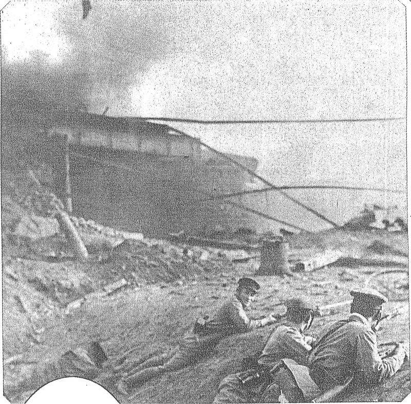 皇姑屯事件爆炸現場及日本軍人（圖片來源/wiki）