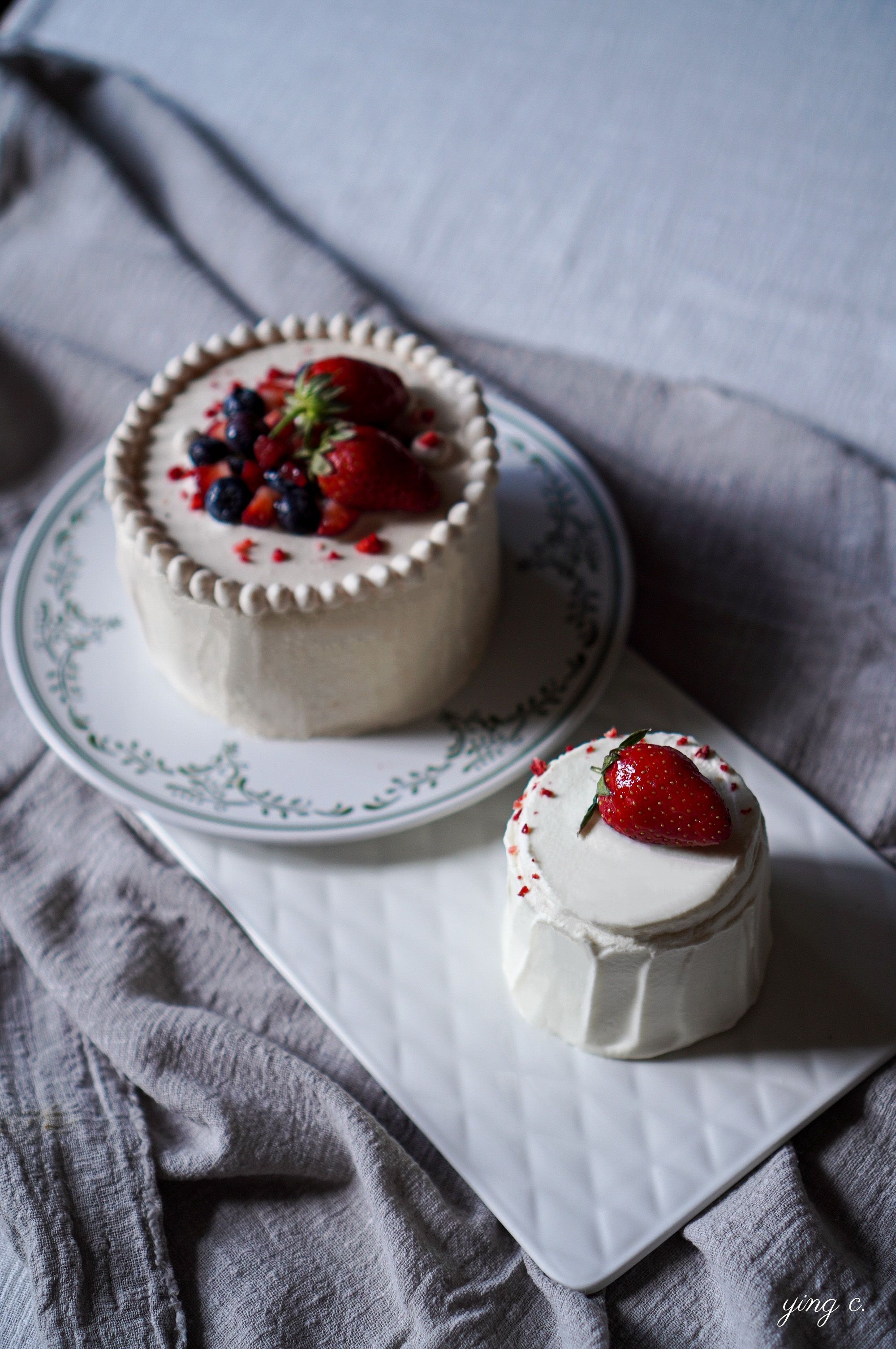 在日式草莓鮮奶油蛋糕中，香緹鮮奶油與蛋糕體和草莓一樣重要。（圖片提供／Ying C. 陳穎）